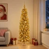 Dirbtinė liekna Kalėdų eglutė su burbulais 210 cm 300 LED