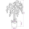 Dirbtinė orchidėja su vazonu, 75 cm, balta