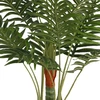 Dirbtinė palmė su trimis kamienais, žalios spalvos, 85cm, PP