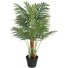 Dirbtinė palmė su trimis kamienais, žalios spalvos, 85cm, PP