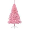 Dirbtinis prieššventinis eglutė su šviesomis Rožinė 240 cm PVC