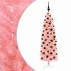 Dirbtinė siaura kalėdinė eglutė su žaisliukais 180 cm 300 LED