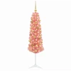 Dirbtinė siaura kalėdinė eglutė su žaisliukais 120 cm 150 LED