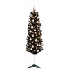 Dirbtinė siaura kalėdinė eglutė su žaisliuku 150 cm 150 LED