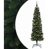 Dirbtinė siaura kalėdinė eglutė su žaisliuku 210 cm 300 LED