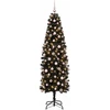 Dirbtinė siaura kalėdinė eglutė su žaisliuku 180 cm 300 LED