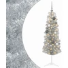 Dirbtinė siaura kalėdinė eglutė su žaisliuku 150 cm 150 LED