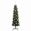 Dirbtinė siaura kalėdinė eglutė su žaisliuku 120 cm 150 LED