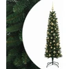 Dirbtinė siaura kalėdinė eglutė su žaisliuku 150 cm 150 LED