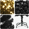 Dirbtinė siaura kalėdinė eglutė su žaisliuku 210 cm 300 LED