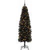 Dirbtinė siaura kalėdinė eglutė su žaisliuku 210 cm 300 LED