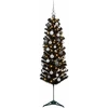 Dirbtinė siaura kalėdinė eglutė su žaisliuku 120 cm 150 LED