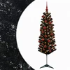 Dirbtinė siaura kalėdinė eglutė su žaisliuku 150 cm 150 LED