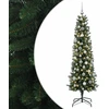 Dirbtinė siaura kalėdinė eglutė su žaisliuku 210 cm 300 LED