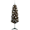 Dirbtinė siaura kalėdinė eglutė su žaisliuku 150 cm 150 LED