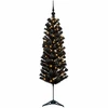 Dirbtinė siaura kalėdinė eglutė su žaisliuku 150 cm 150 LED