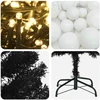 Dirbtinė siaura kalėdinė eglutė su žaisliuku 180 cm 300 LED