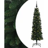 Dirbtinė siaura kalėdinė eglutė su žaisliuku 120 cm 150 LED