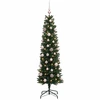 Dirbtinė siaura kalėdinė eglutė su žaisliuku 150 cm 150 LED