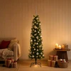 Dirbtinė siaura kalėdinė eglutė su žaisliuku 150 cm 150 LED