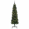 Dirbtinė siaura kalėdinė eglutė su žaisliuku 210 cm 300 LED
