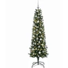 Dirbtinė siaura kalėdinė eglutė su žaisliuku 210 cm 300 LED