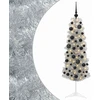 Dirbtinė siaura kalėdinė eglutė su žaisliuku 150 cm 150 LED