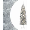 Dirbtinė siaura kalėdinė eglutė su žaisliuku 180 cm 300 LED