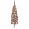Dirbtinė siaura kalėdinė eglutė su žaisliuku 180 cm 300 LED