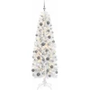 Dirbtinė siaura kalėdinė eglutė su žaisliuku 210 cm 300 LED