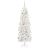Dirbtinė siaura kalėdinė eglutė su žaisliuku 180 cm 300 LED