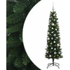 Dirbtinė siaura kalėdinė eglutė su žaisliuku 120 cm 150 LED