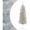 Dirbtinė siaura kalėdinė eglutė su žaisliuku 150 cm 150 LED