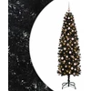 Dirbtinė siaura kalėdinė eglutė su žaisliuku 180 cm 300 LED
