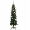 Dirbtinė siaura kalėdinė eglutė su žaisliuku 150 cm 150 LED