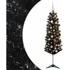 Dirbtinė siaura kalėdinė eglutė su žaisliuku 120 cm 150 LED