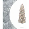 Dirbtinė siaura kalėdinė eglutė su žaisliuku 150 cm 150 LED