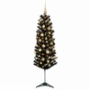 Dirbtinė siaura kalėdinė eglutė su žaisliuku 150 cm 150 LED