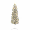 Dirbtinė siaura kalėdinė eglutė su žaisliuku 150 cm 150 LED