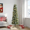 Dirbtinė siaura kalėdinė eglutė su žaisliuku 210 cm 300 LED