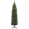 Dirbtinė siaura Kalėdų eglutė, 150 LED, 150cm