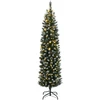 Dirbtinė siaura Kalėdų eglutė, 150 LED, 120cm