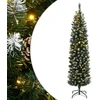 Dirbtinė siaura Kalėdų eglutė, 150 LED, 120cm