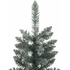 Dirbtinė siaura Kalėdų eglutė su stovu, žalia, 210cm, PVC