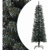 Dirbtinė siaura Kalėdų eglutė su stovu, žalia, 120cm, PVC