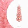 Dirbtinė siaura Kalėdų eglutė su žaisliukais 150 cm 150 LED