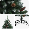 Dirbtinė Sulankstoma Kalėdų Eglutė 150 cm PVC Žalia ir balta