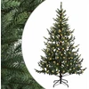 Dirbtinė Sulankstoma Kalėdų Eglutė 150 cm 150 LED Šilta balta