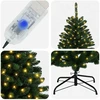 Dirbtinė Sulankstoma Kalėdų Eglutė 210 cm 400 LED Šilta balta