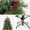 Dirbtinė Sulankstoma Kalėdų Eglutė 210 cm PVC ir metalas Žalia